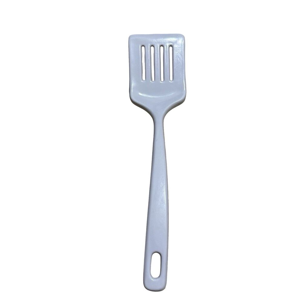 Vintage White Ekco melamine spatula 4 Slotted 10 Inch